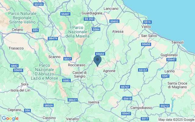 Kaart met locatie Capracotta